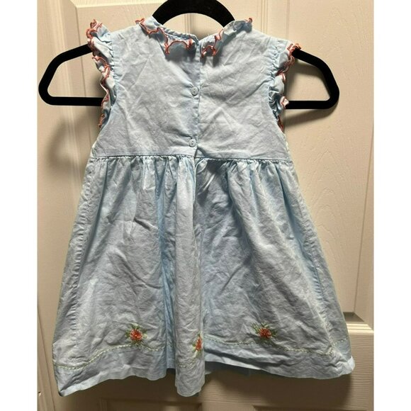 The Oaks Apparel | Blue Floral Girls Dress Sz 5 - Picture 2 of 4